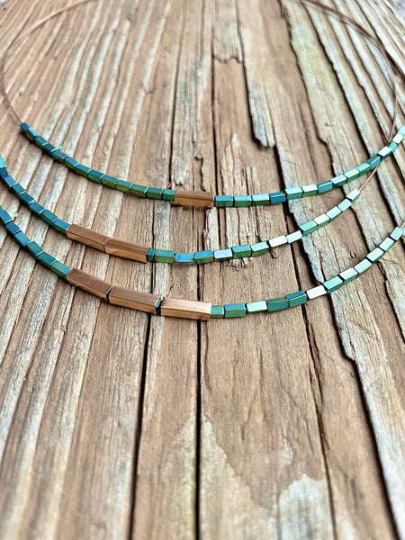 3 layer bead necklace